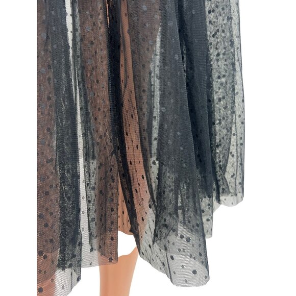 NWT Free People Swiss Dot Tulle Midi Skirt | Whimsigoth Balletcore Dark Academia - Picture 5 of 16